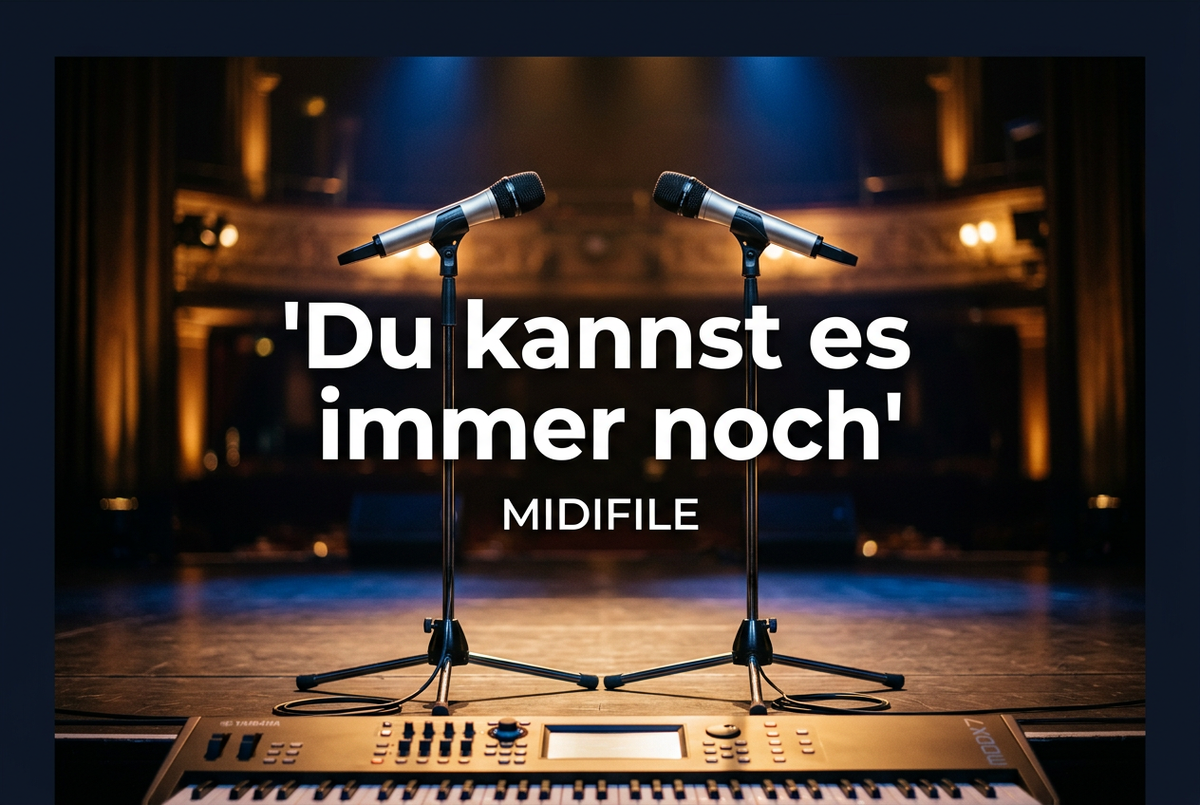 Mit dem Midifile zu „Du kannst es immer noch“ im Stil von Sonia Liebing &amp; Bernhard Brink kannst du den Titel für gemeinsame Gesangsproben und dein Keyboard-Repertoire erarbeiten.